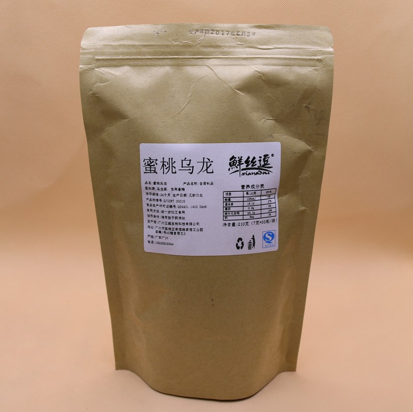 Honey Peach Oolong Tea Bag Imperial Tea With Current Extraction Tea Fresh Silk Tease With Peach Oolong Triangular Tea Bag 7g * 30 Bubble