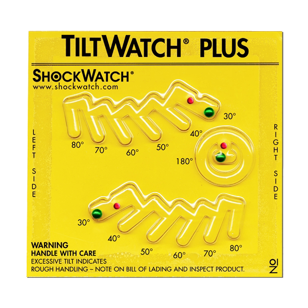 TILTWATCH PLUS anti-tilt anti-shock anti-damage label reinforced anti-tilt multi-angle logistics label