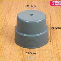 Frosted round stool adult household thick non-slip living room bathroom plastic stool cooked glue simple household plastic board