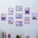 Modern living room photo wall decoration free punching photo frame wall 7 inches nine palace grid bedroom creative photo combination hanging wall