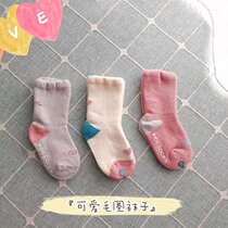 Childrens pure cotton socks boy hair ring thickened baby girl baby socks casual Korean version