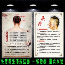 The Top  Benefits Efficacy Posters of Traditional Chinese Medicine Health Cosmetic Head Therapy of Efficacy Posters of Chinese Medicine Wash Head Effect Advertisement