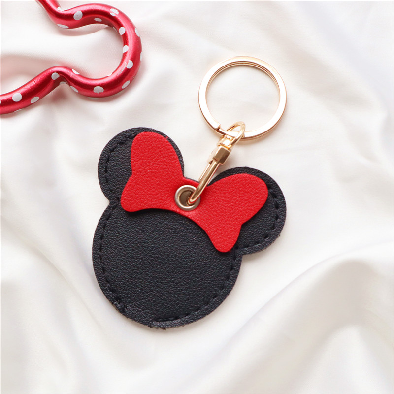 Mickey keychain pendant personality cute cartoon creative female elevator card protection cover Access control card set Water drop card