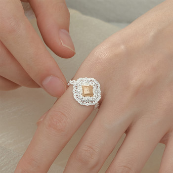 Fanling niche design princess lace s925 silver ring