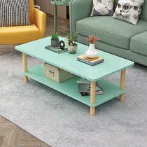 Coffee table double-layer small tea table Nordic small apartment sofa side table living room coffee table table sofa side cabinet