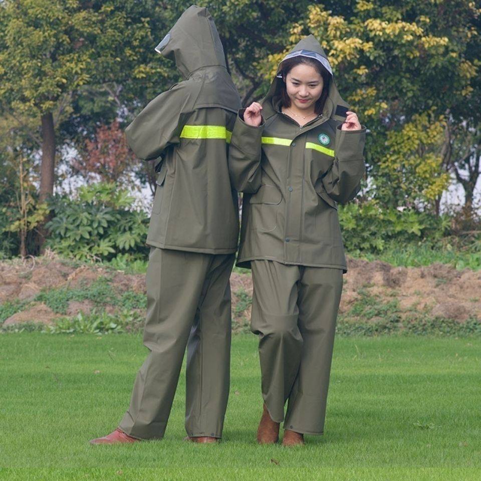 Raincoat Rain Pants Suit for men and women Anti-rainstorm full body Adult waterproof Two-type Thickened Locomotive delivery riding suit