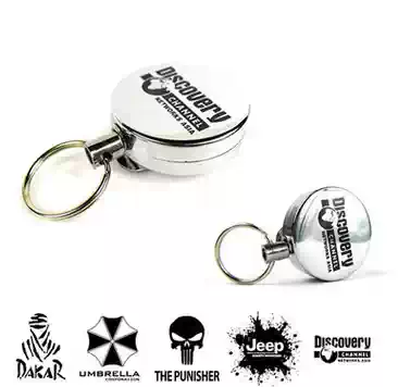 All metal shell keychain real steel wire easy pull buckle anti-theft anti-loss device telescopic buckle badge work card buckle