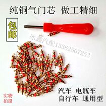 Tire valve core Car valve nozzle pure copper valve needle vacuum nozzle air core(buy to send wrench)