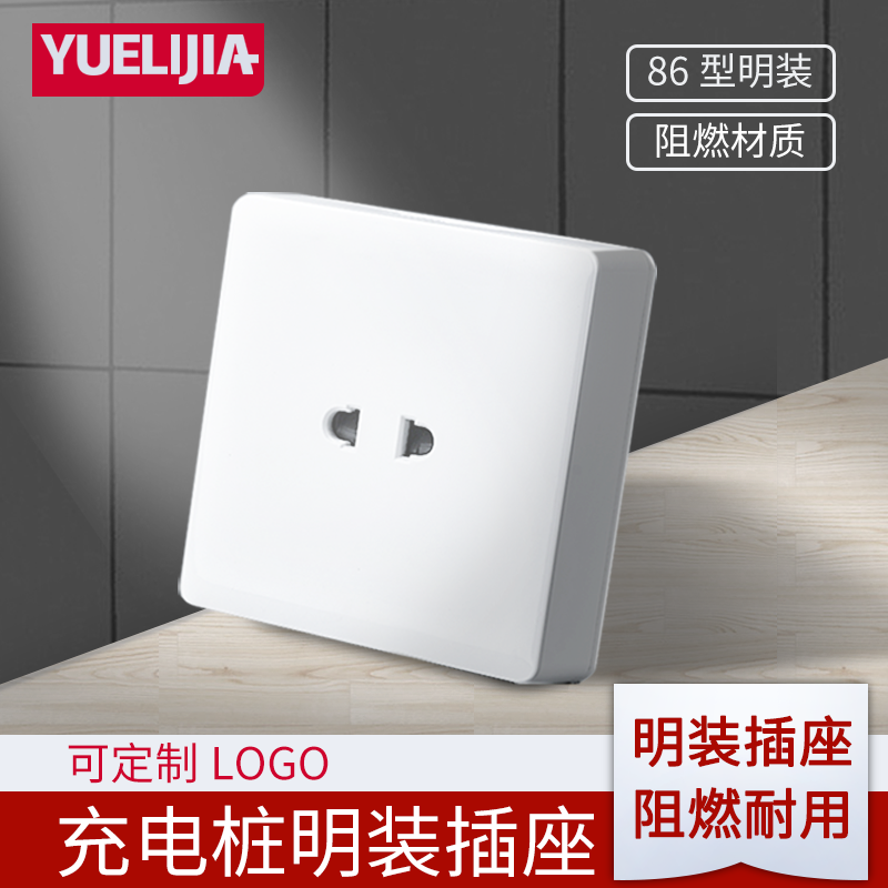 Min Fit 2 Holes Socket 86 Type Charging Pile Waterproof Hood Special Electric Car Two Holes 10A Power Socket Two-Inserts