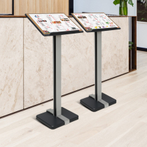 Menu display rack Page-turning recipe rack Contract display rack Billboard vertical data rack Public display table water card display card
