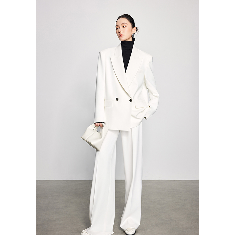 White Suit Set for Women 2026 New Spring and Autumn Style, Elegant Goddess Style, Makes You Look Taller and Slimmer, Fashionable Business Attire