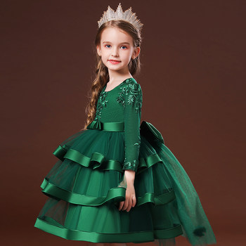 Girls princess dress autumn dress children's dress skirt dress foreign style 2022 new autumn and winter dress plus velvet winter
