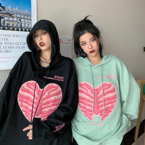 Why foam hip hop tide cool 2021 New sweater female spring and autumn thin loose lazy wind hooded coat ins