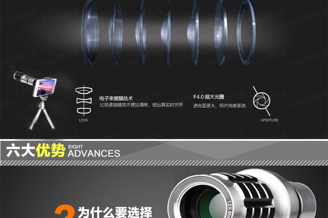 Yuanjin thuận tiện BK4 HD kính viễn vọng kim loại điện thoại di động tele khung kính viễn vọng 12X kính viễn vọng zoom quang - Kính viễn vọng / Kính / Kính ngoài trời ống nhòm xuyên đêm