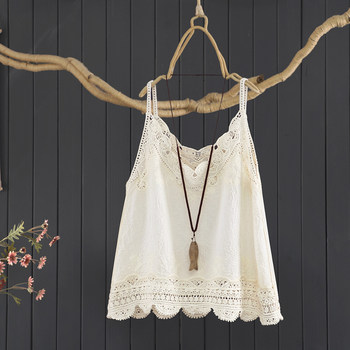 Tie-dye lace embroidered vest women's vest