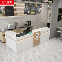 Net red milk tea shop bar cashier corner small coffee shop cake dessert shop simple modern front desk customization
