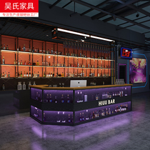 Bar Bar Retro Industrial Style Restaurant Coffee Shop Corner Cashier Counter Front Desk Front Desk with Light