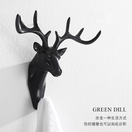 Creative Northern European Deer Hook-free hook-wall hook-hook-hook-door door decorative key frame