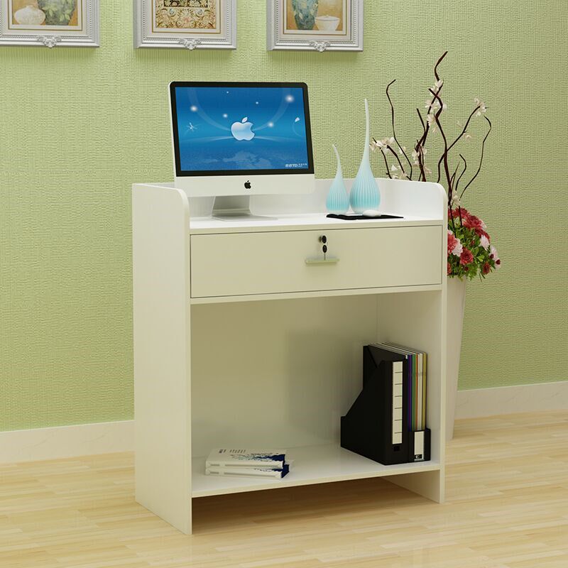 Brief collection of silver counter supermarket front desk modern computer desk collection desk clothes shop solid wood bar fashion small counter