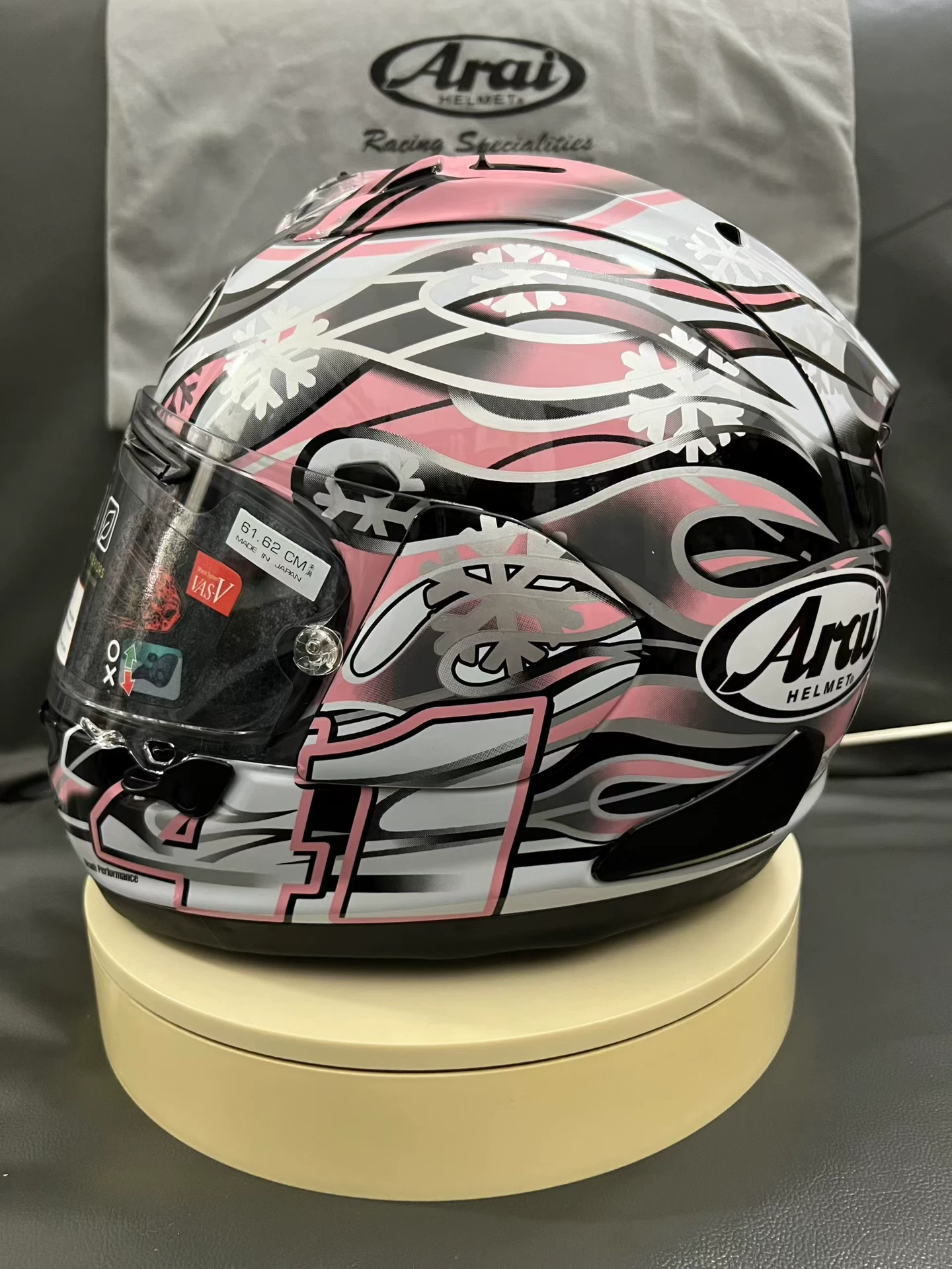 Шапка мотоциклетная Arai Rx7x Pink Fong для мужчин и женщин, универсальная на все сезоны