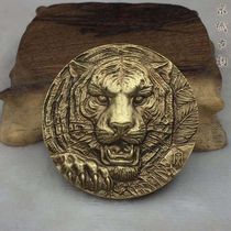 Antique bronze commemorative medal Bronze chapter 12 Zodiac Year of the Tiger Commemorative bronze medal Medal Shanghai Mint Tiger Bronze Medal