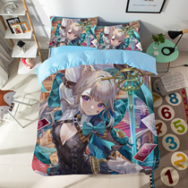 Customized animation game original god Linnette bed sheet and quilt cover four-piece student dormitory two-dimensional single sheet