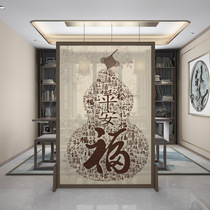 Solid Wood Screen Wall Partition Living Room New Chinese Office Book House Entrance to the family Xuanguan can move into the door shielded seat screen