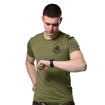  CQB players born pure cotton T-shirt mens outdoor sports wild army fan green slim-fit T-shirt mens grass green short-sleeved