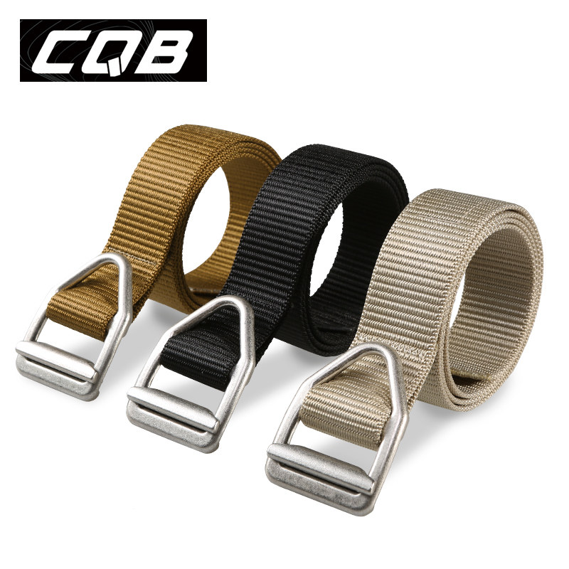 cqb military fans tactical metal ring buckle belt tactical outdoor belt men's nylon belt men's trousers belt canvas belt