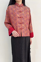 Consult customer service for price details. Shopping mall counter original design silk fragrant cloud yarn Chinese style womens clothing temperament