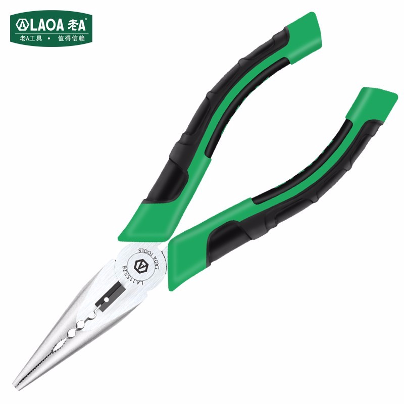 Old A 6 inch day style phishing pliers LA115326 tip pliers labor-saving sharp mouth pliers peeling wire terminals press up tip pliers