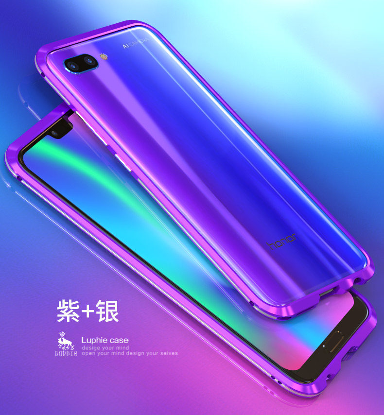 Luphie Bicolor Blade Sword Slim Light Aluminum Bumper Metal Shell Case for Huawei Honor 10