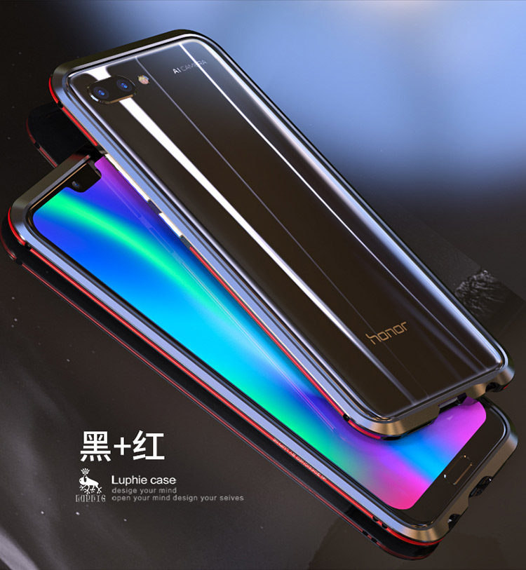 Luphie Bicolor Blade Sword Slim Light Aluminum Bumper Metal Shell Case for Huawei Honor 10