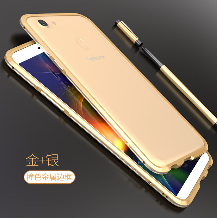 Luphie Bicolor Blade Sword Slim Light Aluminum Bumper Metal Shell Case for OPPO F5
