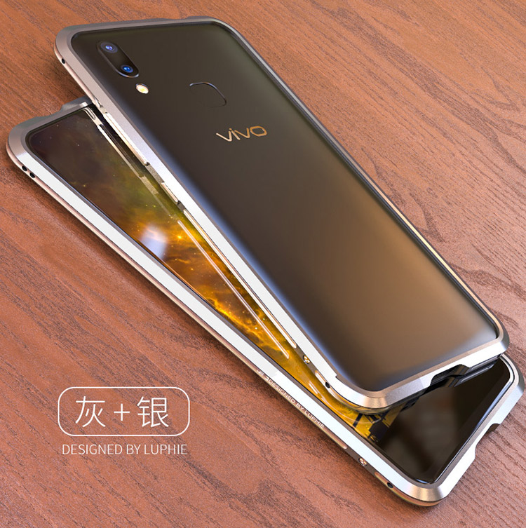 Luphie Bicolor Blade Sword Slim Light Aluminum Bumper Metal Shell Case for vivo X21 & vivo X21 UD