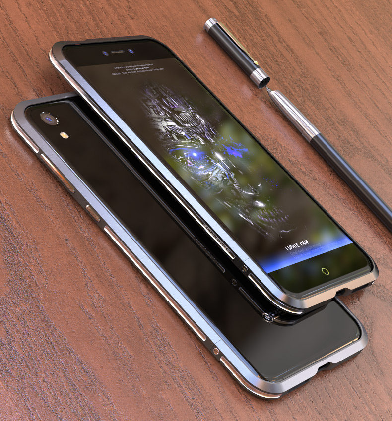 Luphie Bicolor Blade Sword Slim Light Aluminum Bumper Metal Shell Case for QIKU 360 N5S