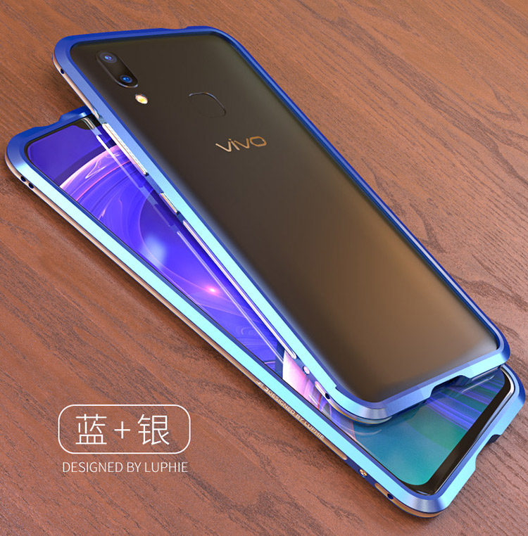 Luphie Bicolor Blade Sword Slim Light Aluminum Bumper Metal Shell Case for vivo X21 & vivo X21 UD