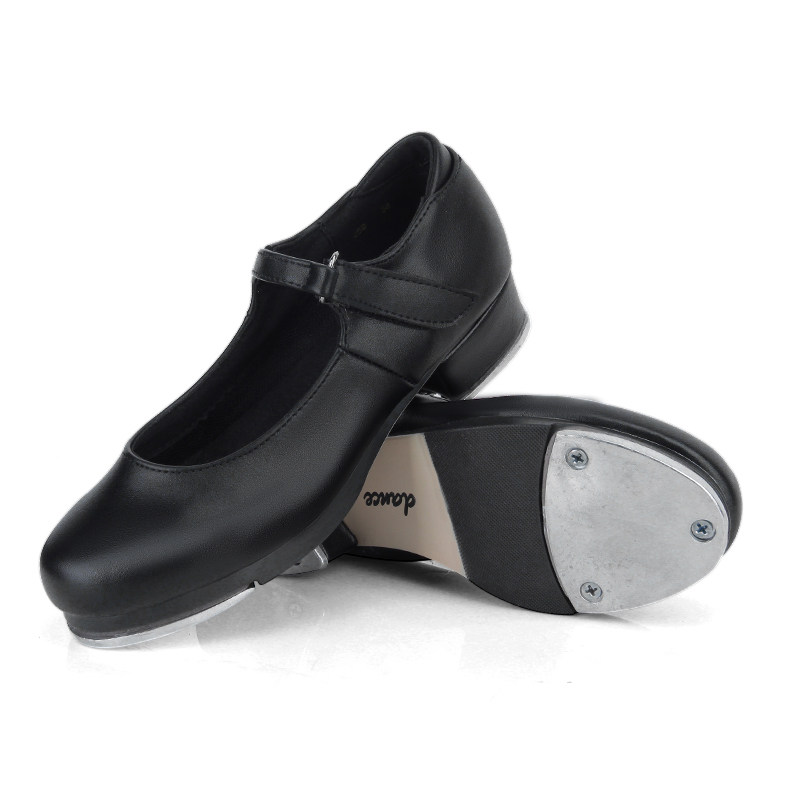 [USD 54.02] Children's tap dancing shoes Girls black women soft leather