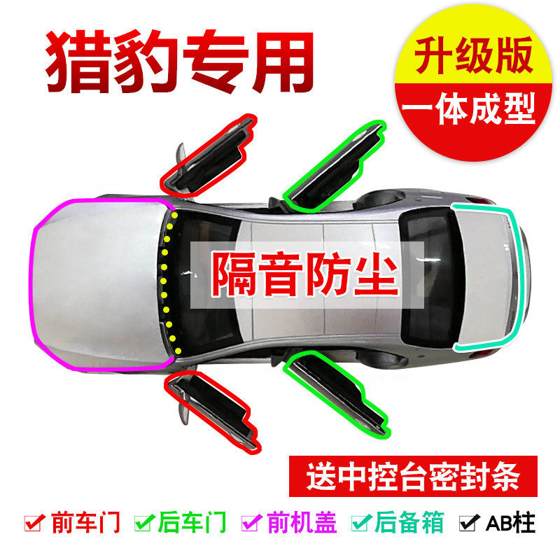 Cheetah CS10 CS7 CS9 CS9 energy Q6 Flyten C5 black gold rigid car door soundproof sealing strip Full car special