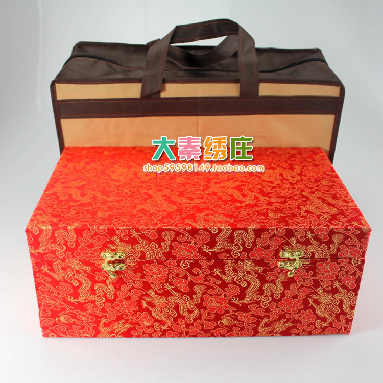 Handmade thêu quốc gia truyền thống cho bé trăng rằm trăm ngày tặng hộp quà bé bắt Chu Qingsheng gửi quà nước ngoài set quà công chúa cho bé gái
