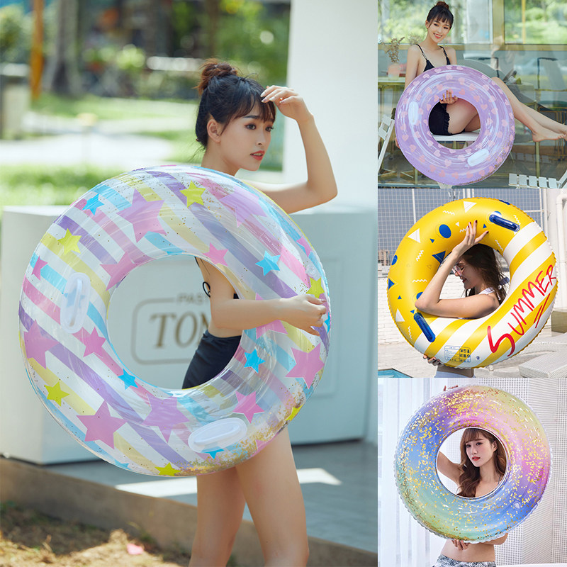 Swimming ring adult men and women thickened large lifesaving children's inflatable armpit adult flamingo net red professional swimming ring