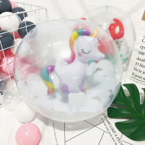 ins Internet celebrity playing water polo childrens inflatable ball childrens ball flamingo unicorn toy three-dimensional beach ball