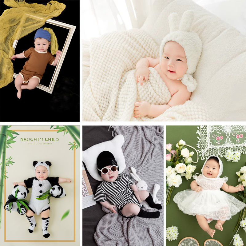 Hundred-Day Children's Photography Clothing, Half-Year-Old Baby Photo Clothing, Baby Art Photo Studio Theme Props, Photo Blanket Hundred-Day Children's Photography Clothing, Half-Year-Old Baby Photo Clothing, Baby Art Photo Studio Theme Props, Photo Blanket