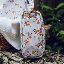 Poetry Color Small Crushed Flower Art Pen Bag Method Little Freshener Bag student Portable Canvas Stationery Bag Cashier Bag