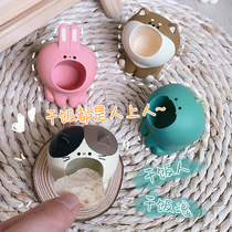 Dry rice man pen holder big mouth pen plug Japanese cute animal pen holder Cartoon Doll desktop ornaments pin storage tube