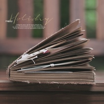 Sabcloth hand account book retro furred Kraft paper notebook sketch manuscript diy blank hand account book