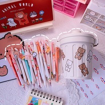 ins desktop trumpet trash can cute girl bedroom home creative with lid Net red mini paper basket storage box