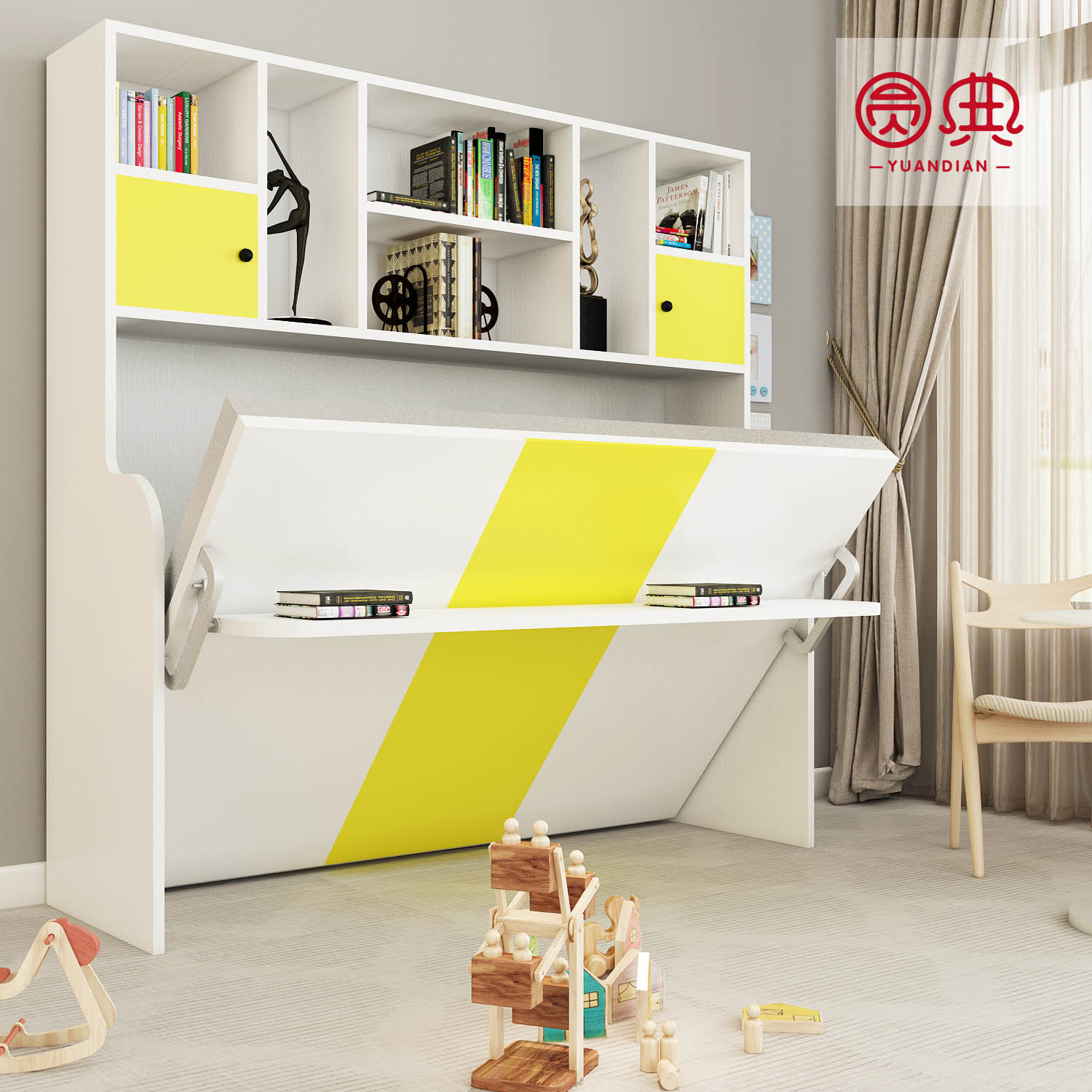 Wall Bed Double Invisible Bed Wardrobe Combination Folding Bed