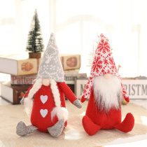 Christmas decoration Christmas tree Old man doll Christmas scene decoration props Scavenger set