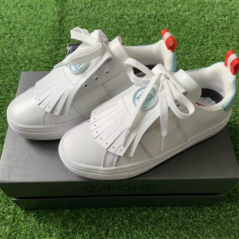 Golf First-Layer Cowhide Golf Outdoor Waterproof Sports White Sneakers G4 Nail-Free Tassel Golf Women's Shoes Golf First-Layer Cowhide Golf Outdoor Waterproof Sports White Sneakers G4 Nail-Free Tassel Golf Women's Shoes